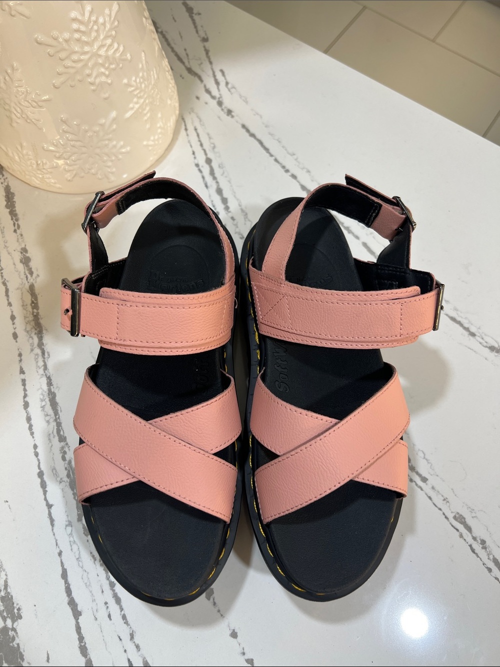 Dr. Martens Voss II Quad Pink Crisscross Platform Sandals size 9 - Picture 14 of 16